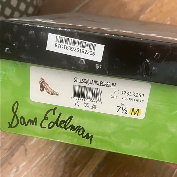 Sam Edelman Leopard Print Block Heels - Picture 7 of 8